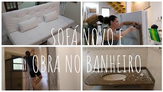 SOFÁ CAMA NOVO + O ARMÁRIO DO BANHEIRO VEIO COM ESPELHO QUEBRADO + REFORMA NA SUÍTE