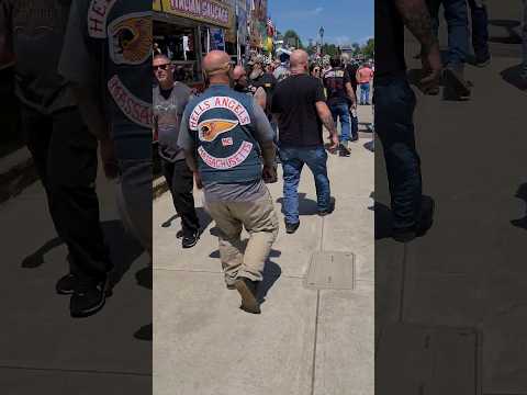 Hells Angel with a blue denim vest ? #hellsangels #mc #bikelife #bikeweek