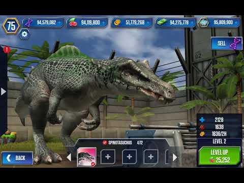 Feeding Spinotasuchus to MAX 40 LVL || Jurassic World™ The Game