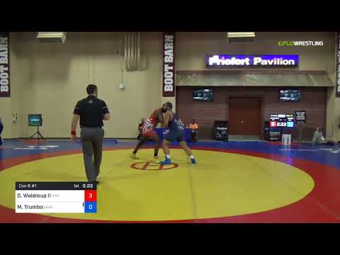 2018 Marine Corps US Open/Senior Men's Greco-Roman 130 Con 8 #1 - Derrick Waldroup II (3 St) Vs. M