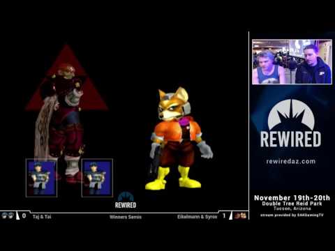 Rewired 2016 Melee Doubles Winners Semis - Tai & Taj (Blue) vs Eikelmann & EGtv|Syrox (Red)