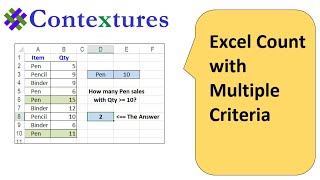 Excel COUNTIFS Count With Multiple Criteria