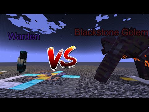 Warden vs Blackstone Golem  Minecraft  Mob Battle
