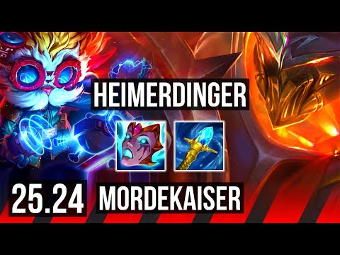 HEIMERDINGER vs MORDEKAISER (TOP) | Good KDA: 7/1/2 | KR Master | 25.24