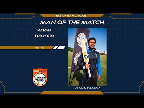 Very good batting Vinod Chalindra on opening day FanCode ECS Sweden Stockholm action