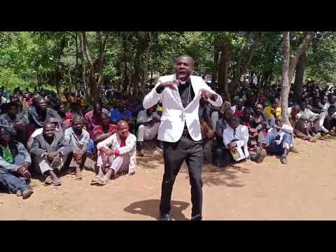 Rev Alexander Kambiri preaching at the funeral Service, Mthawira CCAP - Malomo- Ntchisi