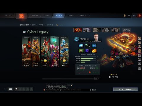 dota2carry miracle Ember Spirit - Nigma vs Cyber legacy - ESL ONE 2020 Online