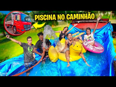 TRANSFORMAMOS O CAMINHÃO EM UMA PISCINA GIGANTE! - MUITA LOUCURA!