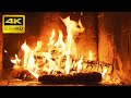 Relaxing Fireplace 10 HOURS With Burning Logs And Crackling Fire Sounds For Stress Relief 4K UHD