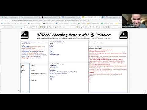 September 2, 2022 VMR - fever, night sweats, weight loss