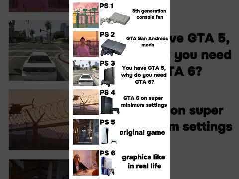 GTA 6 PS3 Vs PS4 Vs PS5 Vs PS6 Comparison #gta #gta6 #gaming