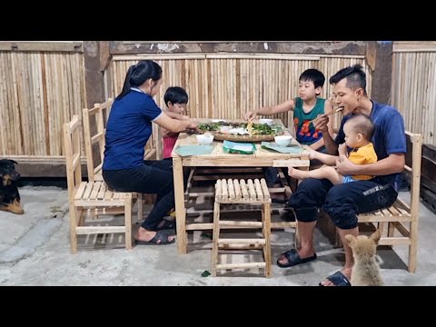 full video: 120 days together building a new life, harvesting, cooking, taking care of children.