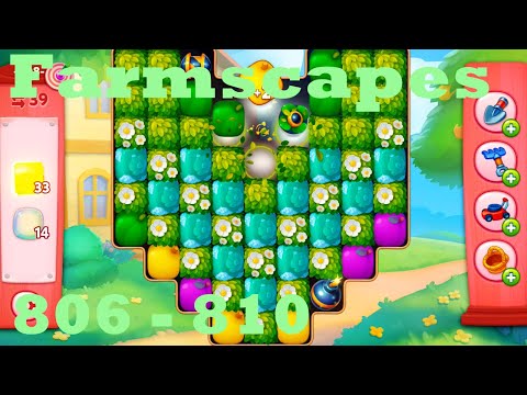 Farmscapes Level 806 - 810 HD Gameplay Walkthrough |  3 - match game | android | ios | pc | app