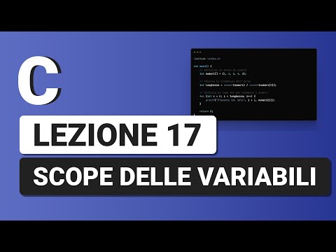 Variable Scope - C Tutorial Italian 17