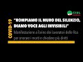 Manifestazione lavoratori delle Rsa a Torino per onorare i morti e chiedere più diritti