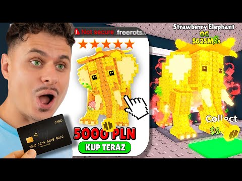 Kupiłem Złotego OG Strawberry Elephant w Steal a Brainrot!