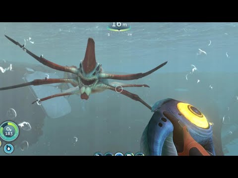 Subnautica - Feeding & Scanning a Reaper Leviathan w/out Stasis Rifle