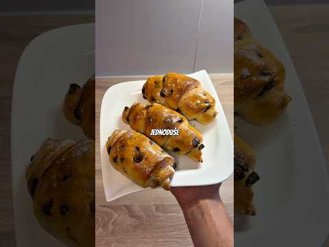 🍫ČOKOLÁDOVÉ CROISSANTY🥐#croissant #cokolada #chocolate #recept #recipe #viral #fyp #croissants