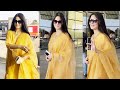 Katrina Kaif Looks Beautiful In Yellow Salwar Suit Spotted At Mumbai Airport