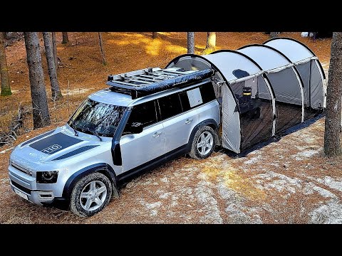 💰 MILLION DOLLAR CAMPING?? 🚀HI-TECH FUTURE OUTDOOR LIFE / Land Rover DEFENDER