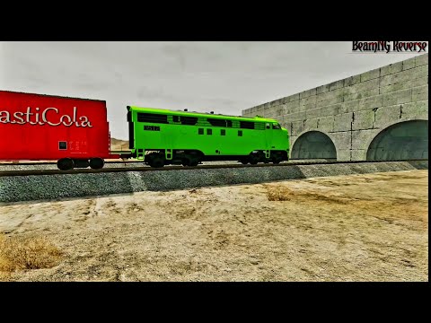 Trains vs Low Tunnel Crashes Reverse - BeamNG Drive || Trains Crashes || Beamng drive Train Crashes