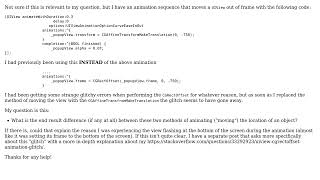 CGAffineTransformMakeTranslation vs. CGRectOffset Animation