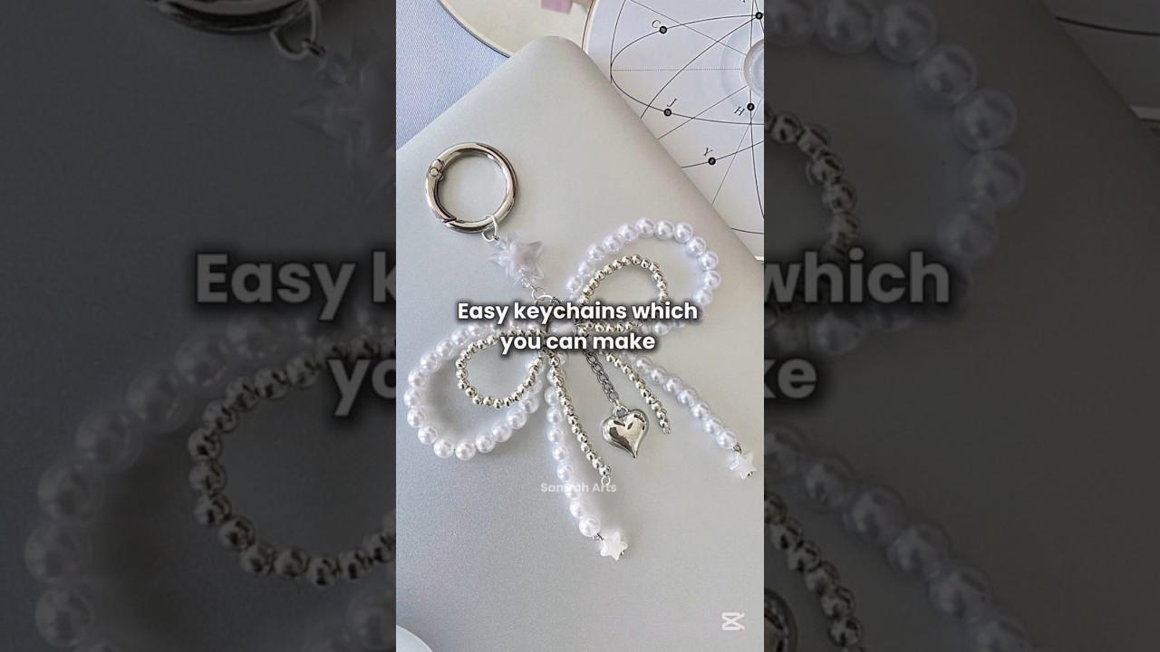 Diy keychain ideas ☁️ #keychain #diy #art #viral #craft #aesthetic