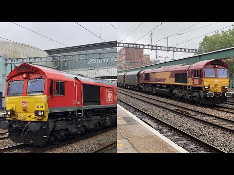 DB Cargo 66s on the Steel Trains at Newport 06/08/2020 compilation.