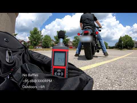 Vance & Hines Mini Grenades Quiet Baffles vs No Baffles on 2020 Harley Davidson Iron 883