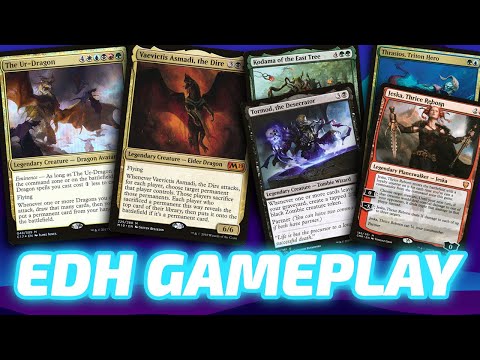 Ur-Dragon vs Vaevictis vs Tormod//Kodama vs Jeska//Thrasios [Live EDH Commander VOD] 2021