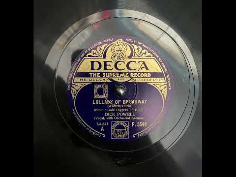 Lullaby Of Broadway - Dick Powell (From "Gold Diggers Of 1935") (1935)
