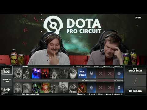 (RU) Hokori VS Gaimin Gladiators | map 1 | DPC Group Stage | by CyberStepan & Shachlo