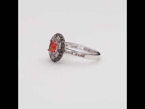 18K Gold Diamond Halo Cluster Ring for Women ( Multi Stone Designer Engagement Ring )