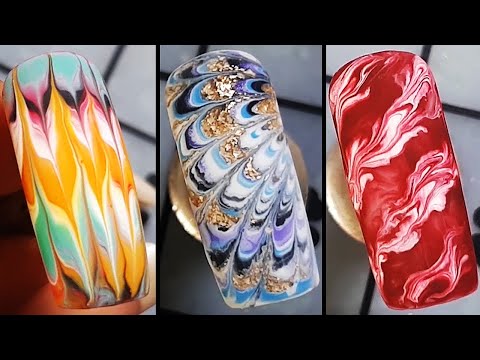 Drag Marble Compilation | Fun & Easy Nail Art Designs | Compilation # 261