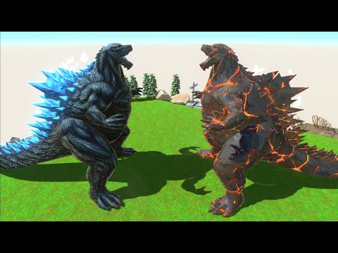 All Godzilla VS Lava Itself - Which Faction will win? - Animal Revolt Battle Simulator