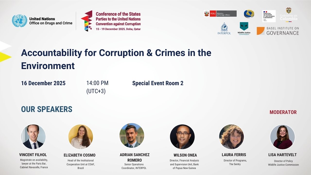 Accountability for corruption and crimes that affect the environment (Environment Day 5 | CoSP11)