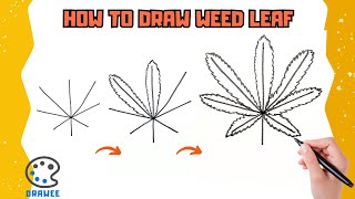 How to draw Weed Leaf
