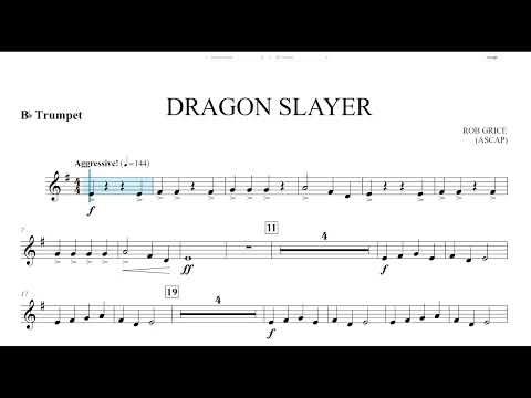Dragon Slayer (Rob Grice) Bb Trumpet Play Along