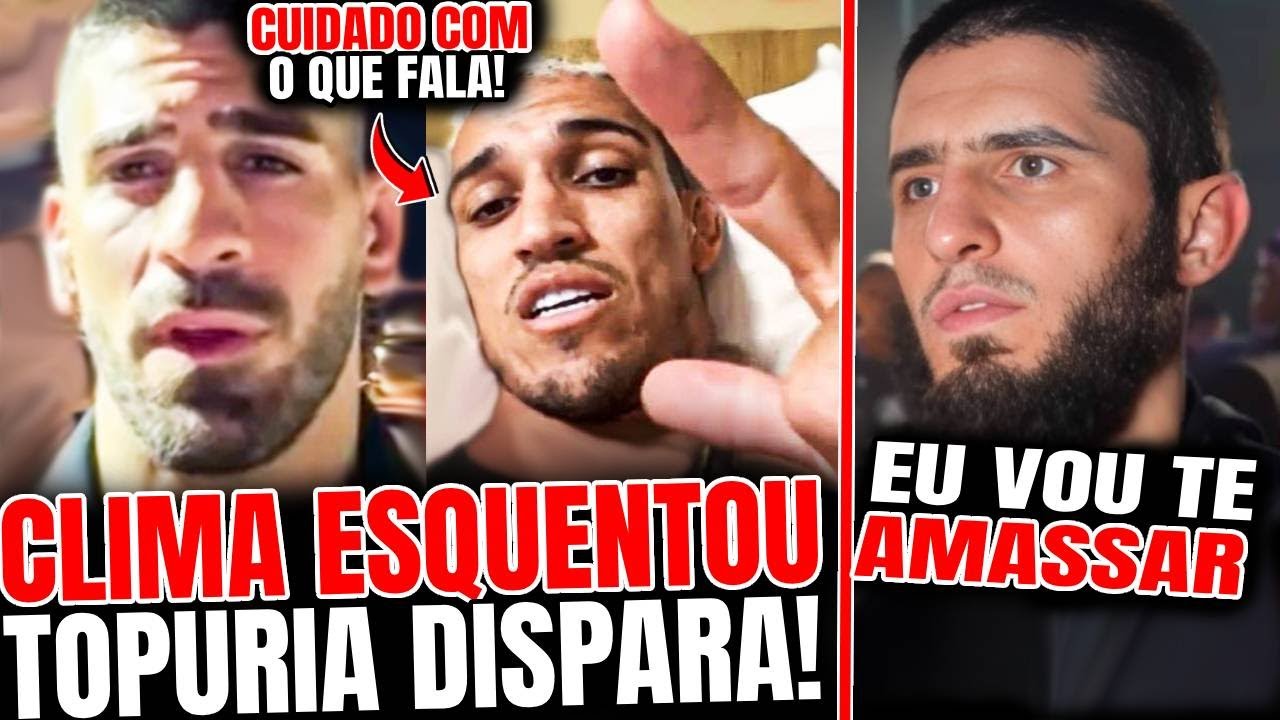 🚨PROVOCOU! ILIA TOPURIA 4ME4Ç4 E ISLAM MAKHACHEV E CHARLES OLIVEIRA ACABAM COM O ESPANHOL!