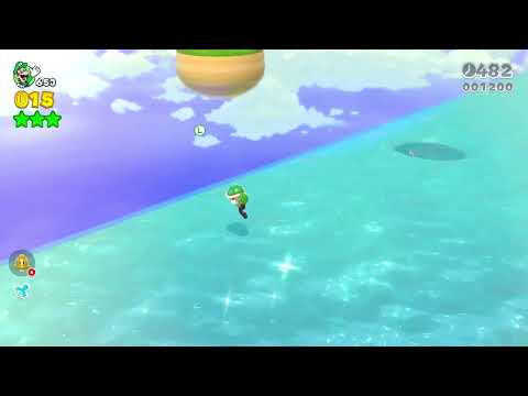 Super Mario 3D World (Switch) | 5-1 Key Coins Skip | Luigi - Shell Jump #4/5