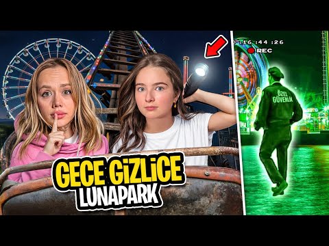 GECE GİZLİCE TEMA PARK 'TA KALDIK ! GÜVENLİK KOVALADI !? | Gamze Karta Ebrar Demirbilek