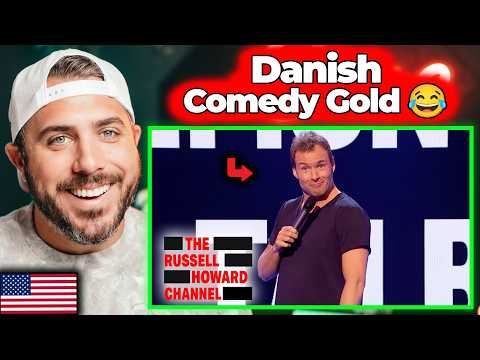 American Reacts to Danish Comedian Simon Talbot (Russel Howard)