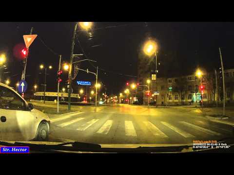 Night drive in Timişoara: Str. Ana Ipătescu - Calea Aradului. Timelapse 1.8x