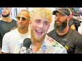 “HE WONT MAKE IT PAST 2 ROUNDS” JAKE PAUL REACTS TO TYRON WOODLEY FACE OFF! GOES OFF ON DANA WHITE