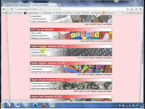 Mr Barton's Web Whizz Video 35 - Kangaroo Maths