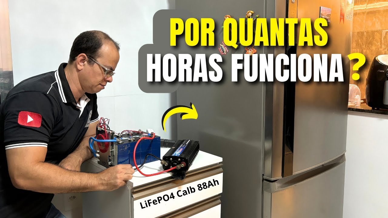 Bateria LiFePO4 88Ah ligando GELADEIRA quanto TEMPO dura ?