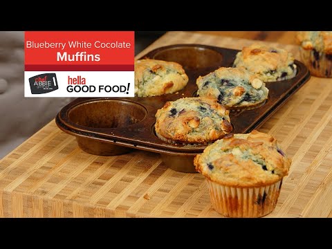 Blueberry White Chocolate Muffins