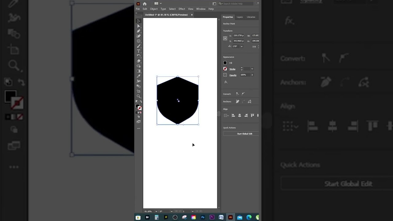 Shield in Illustrator #shorts #shortvideo #shortsyoutube