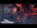 Drone Footage Shows Lava Engulfing Grindavík In Iceland