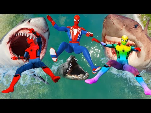 GTA 5 Ragdoll Spiderman Jumping Into Pool (Euphoria Physics/Ragdolls) #17